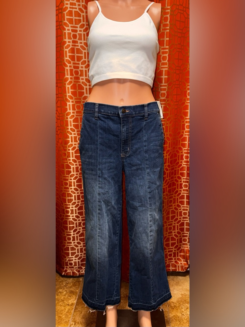Ella Moss Cropped Wide Leg Jeans 28" Waist